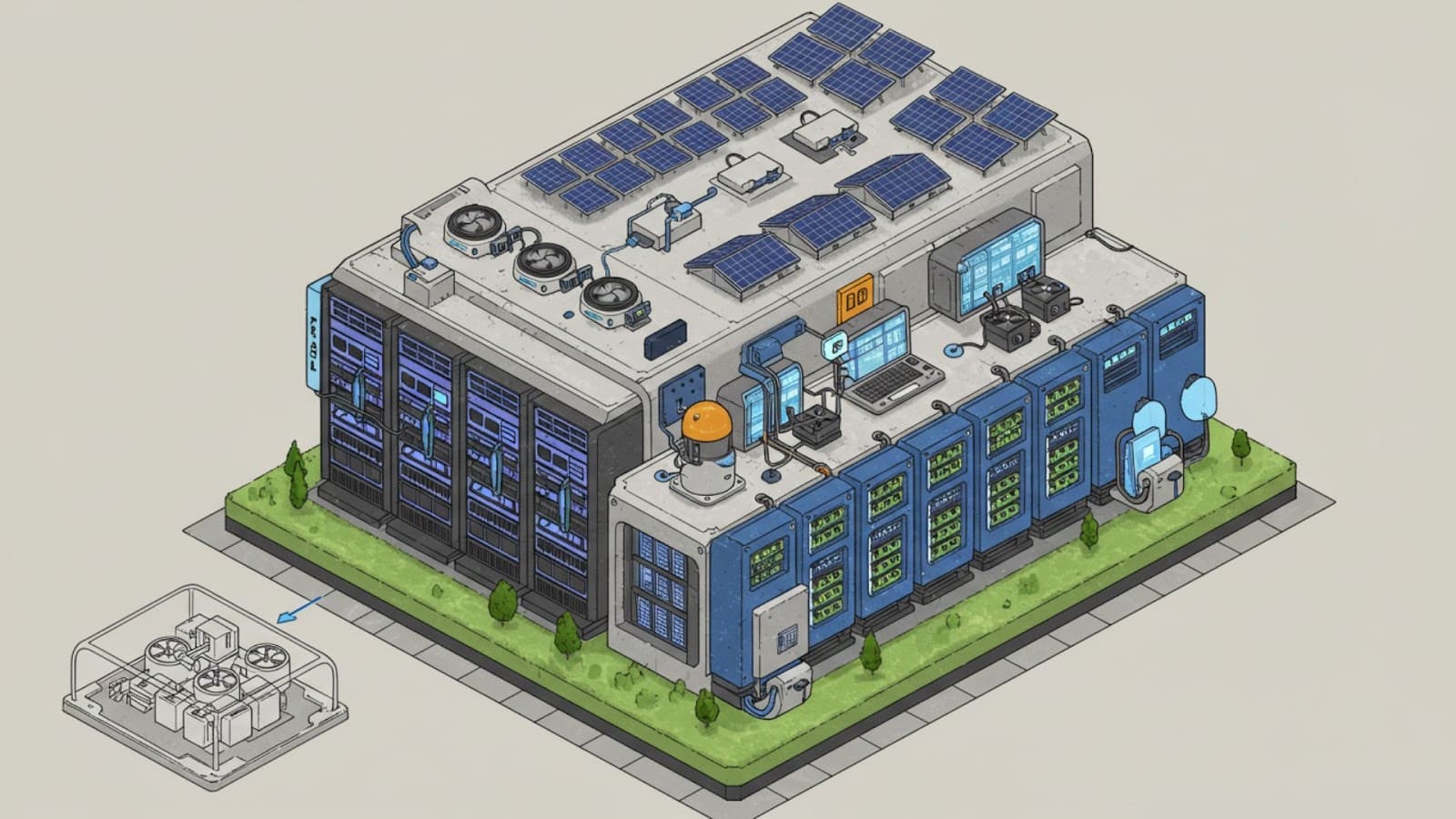 AI data center design showcasing GPU density and airflow systems.