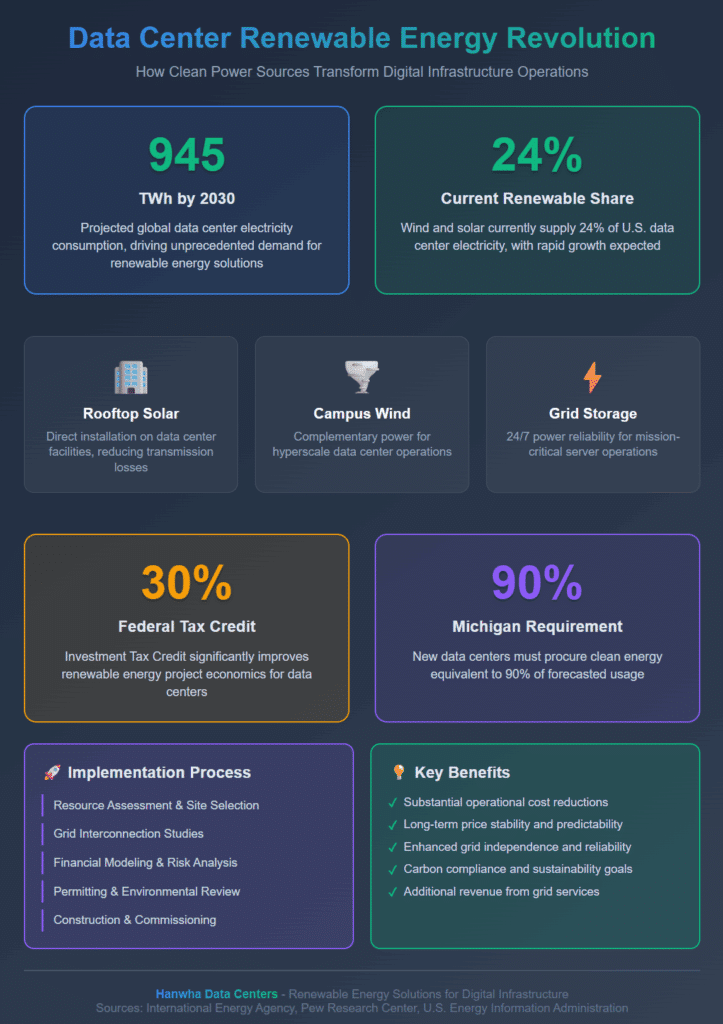 Data center renewable energy