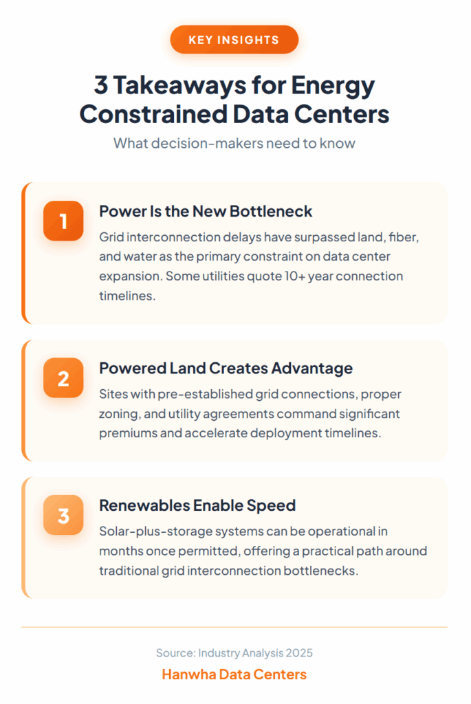 3 Key takeaways for energy constrained data centers