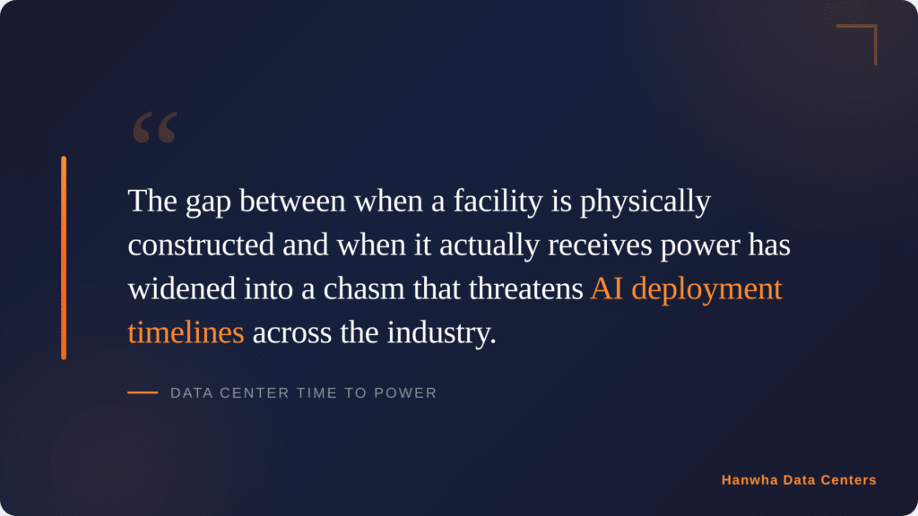 data center time to power